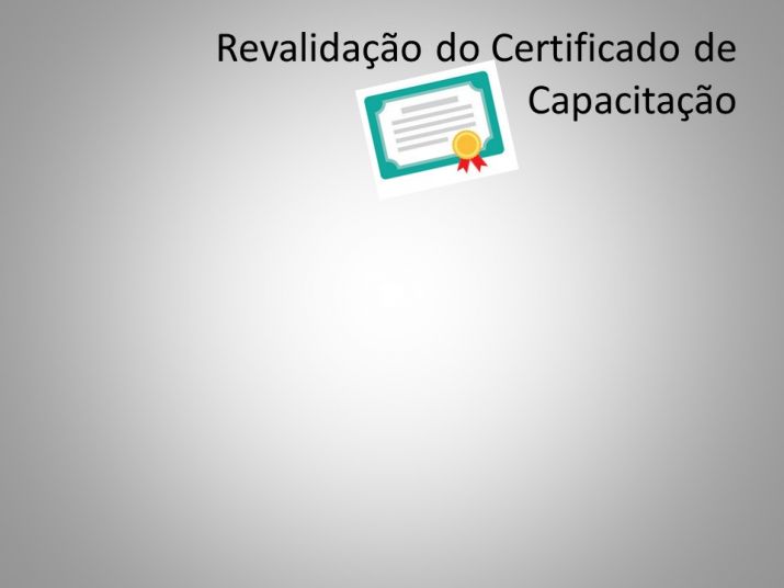 Revalidação Certificado